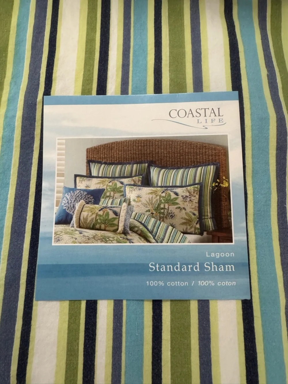 Coastal Life Full/Queen Quilt Set, 2 Shams & 3 Decorative Pillows in 100% cotton - Picture 8 of 15